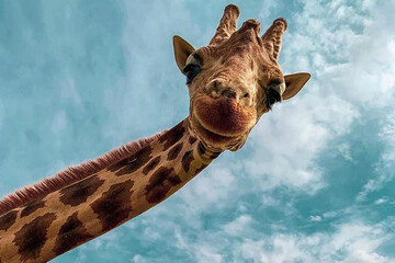 ببینید | فیگور جالب و خنده دار زرافه جلوی دوربین عکاسی