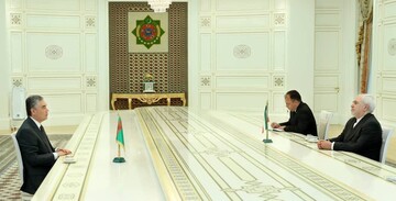 ظریف با رئیس جمهور ترکمنستان دیدار کرد