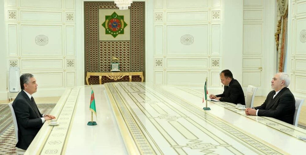 ظریف با رئیس جمهور ترکمنستان دیدار کرد