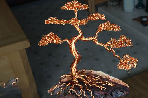 ببینید | خلق حیرت‌انگیز یک اثر هنری زیبا با استفاده از سیم