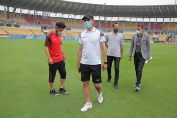 بازدید گل‌محمدی و عالیشاه از ورزشگاه دیدار با الوحده