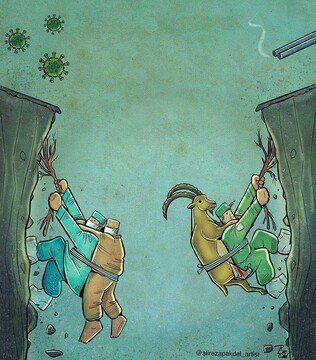 ببینید: شباهت جالب کادر درمان با محیط‌بانان!