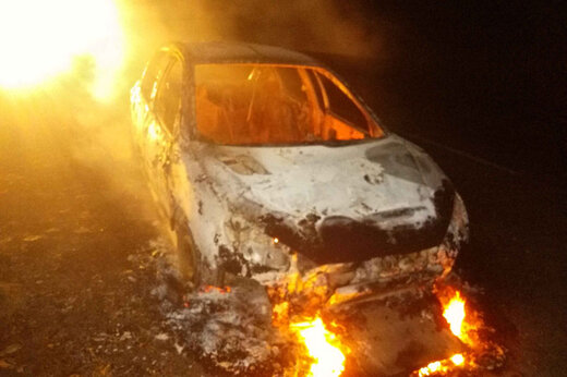 ببینید | انفجار خودروی ۲۰۷ در تونل آزادراه تهران - پردیس