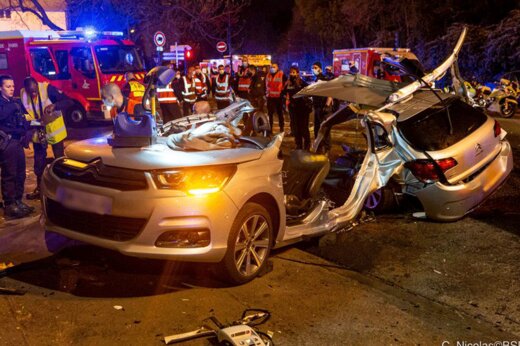 ببینید | اولین تصاویر از تصادف هولناک و مرگبار در فرانسه