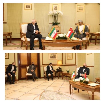 ظريف يؤكد على تنفيذ قرارات لجنة التعاون المشتركة بين طهران ومسقط