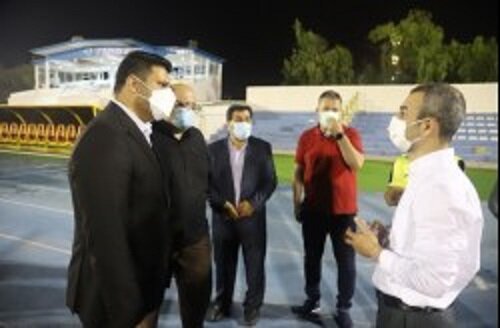 تکمیل روند بهینه سازی نور و چمن استادیوم شماره ۱ المپیک کیش تا چند روز آینده