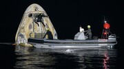 ببینید | لحظه فرود کپسول دراگون متعلق به «اسپیس ایکس» در خلیج مکزیک