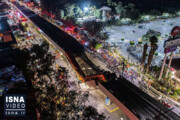 ببینید | لحظه هولناک فرو ریختن پل روگذر مترو در مکزیک