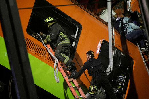 ببینید | لحظه‌ای از سقوط  قطار مرگبار در مکزیک