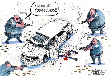 ببینید: حمله چهار پلیس برای دستگیری یک راننده!