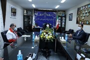 دیدار مدیرکل جمعیت هلال احمر استان چهارمحال و بختیاری با مدیرکل آموزش و پرورش به مناسبت هفته گرامیداشت مقام معلم