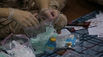 توزیع اقلام بهداشتی در مراکز بازتوانی بهزیستی قزوین