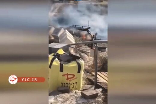 ببینید | انهدام خودروی زرهی رژیم صهیونیستی توسط موشک مقاومت