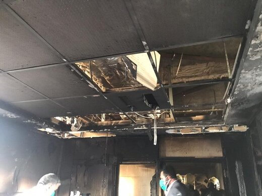 آتش سوزی در بیمارستان بقیه الله تهران
