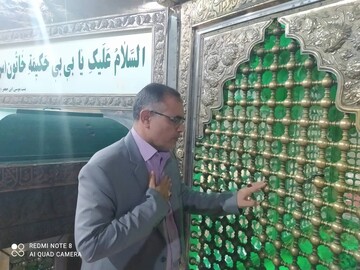 بازدید قائم مقام مرکز توسعه تهران و رئیس کار گروه نفت ، انرژی و پتروشیمی از بقعه متبرکه امام زاده بی بی حکیمه(س)