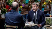 ببینید | کافه نشینی مکرون پس از بازگشایی رستوران‌ها در فرانسه
