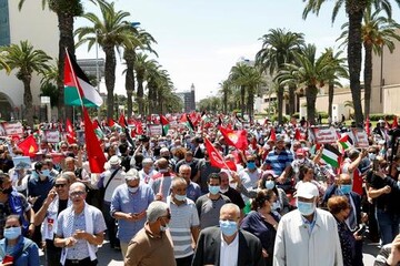 تظاهرات حمایت از فلسطین در تونس