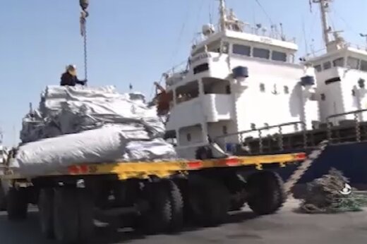 ببینید | تخلیه و بارگیری  ۳۱ هزار تن کالای اساسی در بندر بوشهر