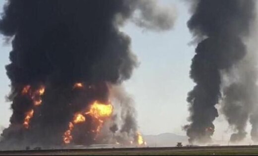 آتش‌سوزی در مرز ایران و افغانستان