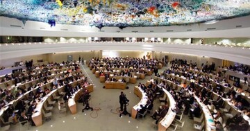 An Iranian delegation attend UN Human Rights Council session