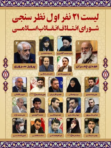 فهرست ۲۱ نفره شورای وحدت هفته آینده منتشر خواهد شد