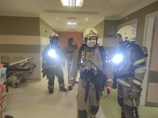آتش سوزی وحشتناک در بیمارستان 7 طبقه یوسف آباد تهران/ بیماران در خطر خفگی با دود!