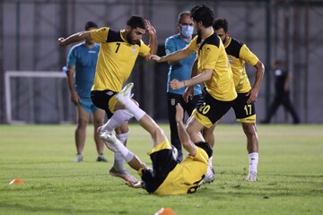 تمرین پرنشاط ملی‌پوشان قبل از بازی با بحرین