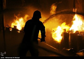 آتش سوزی کارگاه شارژ سیلندرهای گاز مایع-قم