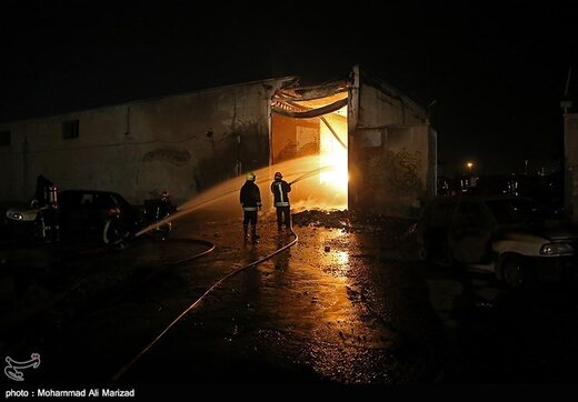 آتش سوزی کارگاه شارژ سیلندرهای گاز مایع-قم