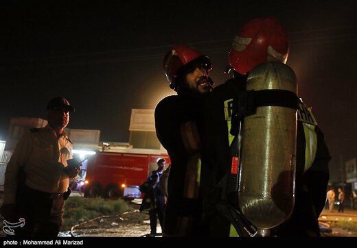 آتش سوزی کارگاه شارژ سیلندرهای گاز مایع-قم