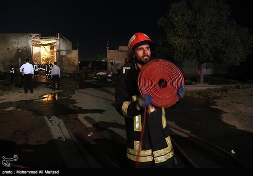 آتش سوزی کارگاه شارژ سیلندرهای گاز مایع-قم