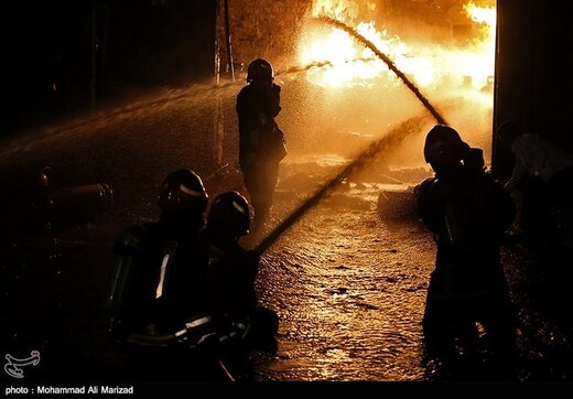 آتش سوزی کارگاه شارژ سیلندرهای گاز مایع-قم