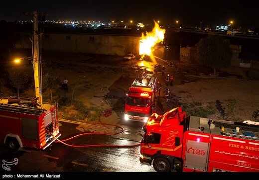 آتش سوزی کارگاه شارژ سیلندرهای گاز مایع-قم