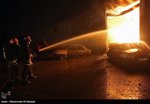 آتش سوزی کارگاه شارژ سیلندرهای گاز مایع-قم