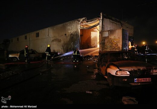 آتش سوزی کارگاه شارژ سیلندرهای گاز مایع-قم