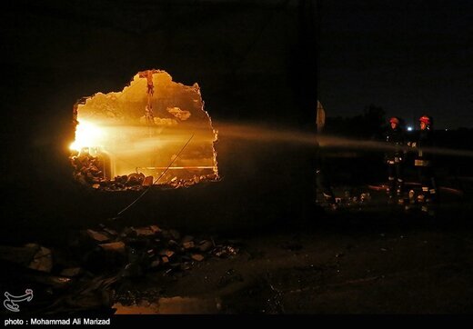 آتش سوزی کارگاه شارژ سیلندرهای گاز مایع-قم