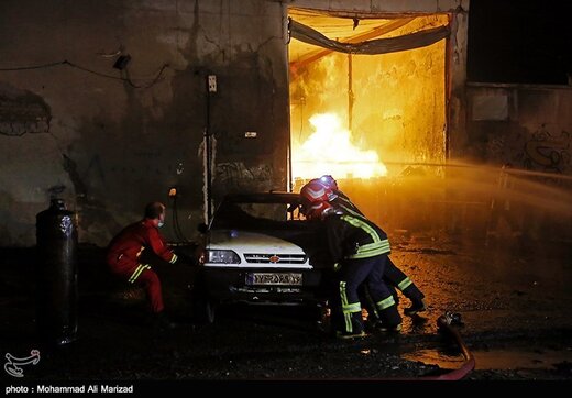 آتش سوزی کارگاه شارژ سیلندرهای گاز مایع-قم