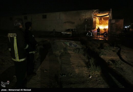 آتش سوزی کارگاه شارژ سیلندرهای گاز مایع-قم