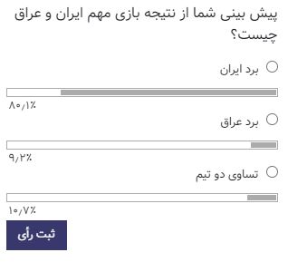 پیروزی قاطع ایران مقابل عراق پیش از شروع بازی/عکس