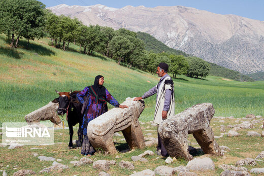 بَردِ شیر (شیر سنگی) نماد باشکوه ایل بختیاری