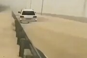 ببینید | تصاویر باورنکردنی از خیابان‌های کویت بعد از طوفان شن