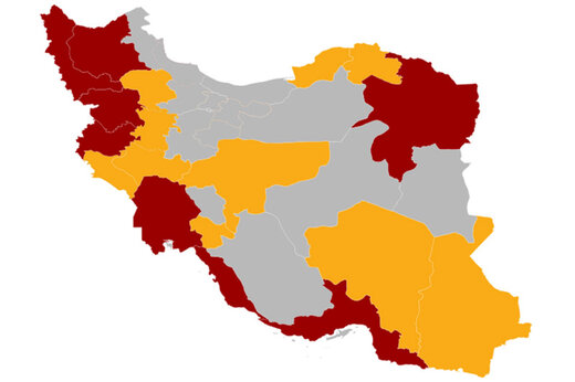 ببینید | هشدار دوباره! افزایش شهرهای قرمز کرونایی در ایران