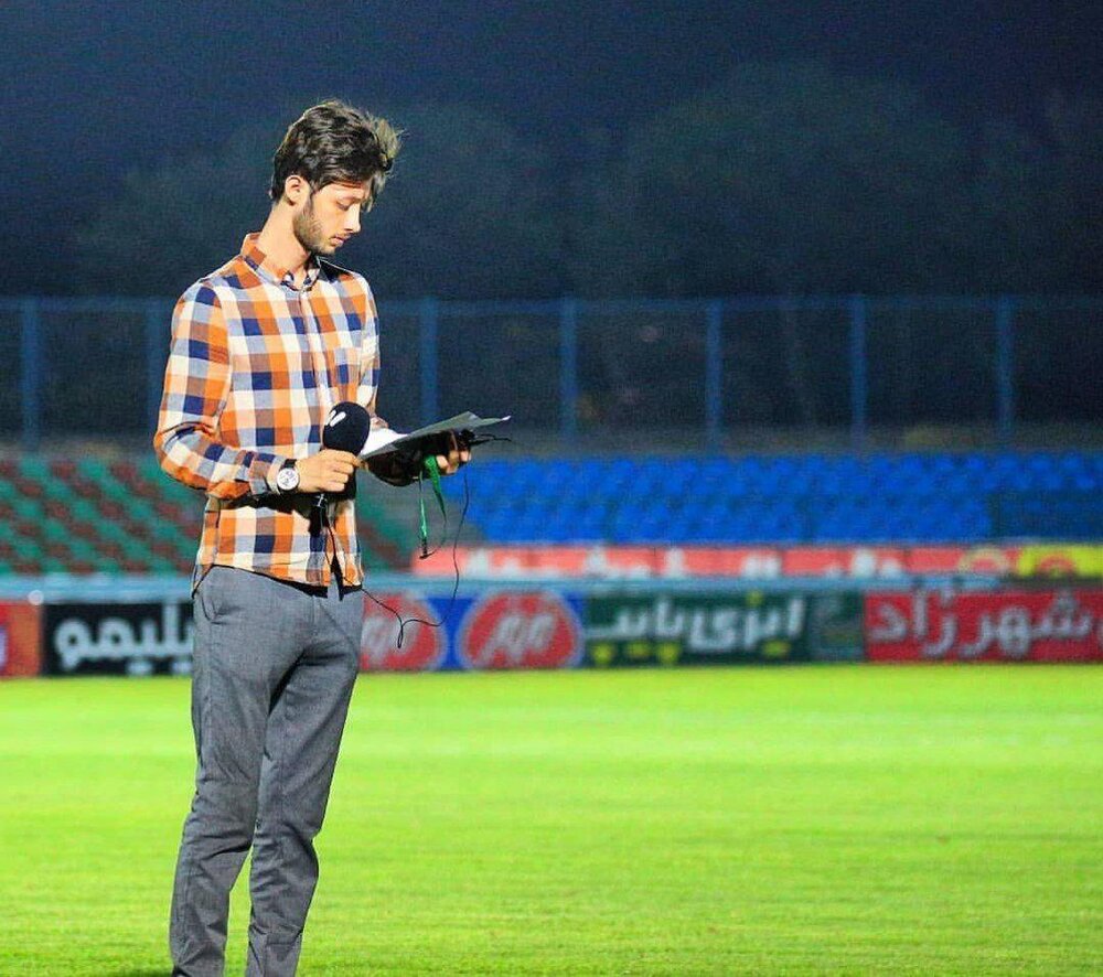 گزارشگر جوان بازی پرسپولیس/عکس