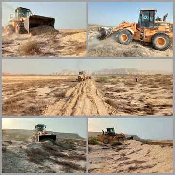 ۶۹.۵ هزار مترمربع اراضی خالصه دولتی در روستای ریگو قشم رفع تصرف شد