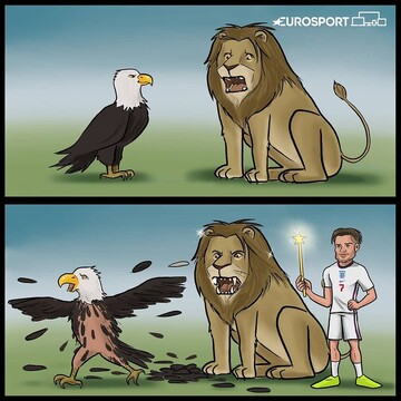 ببینید شیرهای انگلیسی با عقاب‌های آلمانی چه کردند!