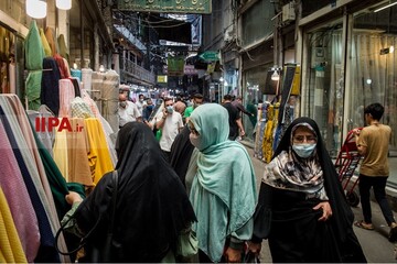 شلوغی بازار تهران در شرایط قرمز کرونا