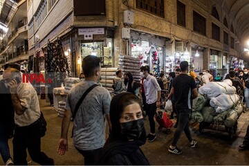 شلوغی بازار تهران در شرایط قرمز کرونا