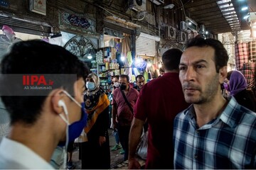 شلوغی بازار تهران در شرایط قرمز کرونا