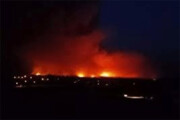 ببینید | حمله موشکی به پایگاه آمریکایی‌ها در اربیل و شروع آتش‌سوزی گسترده