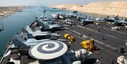 ببینید | نصب جنگنده‎‌‎های سوپرهورنت نیروی دریایی آمریکا بر روی ناو هواپیمابر آیزنهاور در خلیج فارس